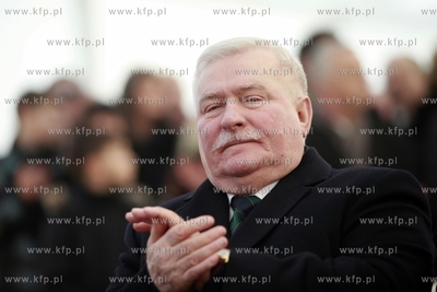 Gdansk Rebiechowo. Lotnisko im. Lecha Walesy. Uroczyste...