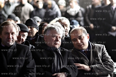 Gdansk. Uroczystość zawieszenia wiechy na budowanym...