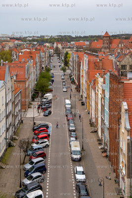 Widok na Gdańsk i ul. Szeroką z Żurawia. 11.04.2024...