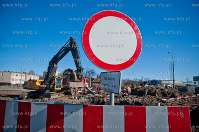 Gdansk. Budowa ulic i torowisk na ul Hallera i Uczniowskiej,...