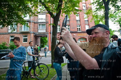 Gdansk. Placyk przy ul. Stajennej. Otwarcie wystawy...
