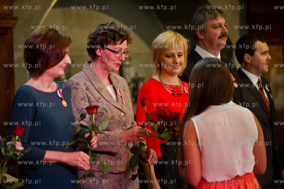 Gdansk. Dwor Artusa. Uroczystosc z okazji Dnia Edukacji...