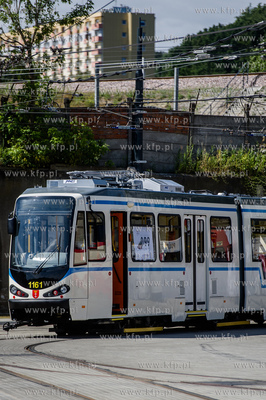 Gdansk. Wrzeszcz. Zajezdnia tramwajowa Zakladu Komunikacji...