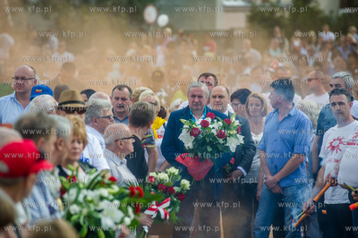 Gdansk. Plac Solidarnosci. Pokojowa manifestacja zwiazkowcow,...