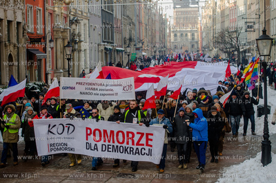 Gdansk. Manifestacja pod haslem W obronie Twojej wolnosci,...