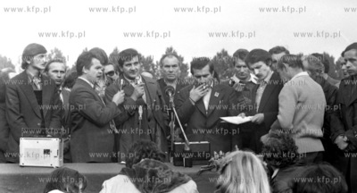 Spotkanie delegacji Solidarnosci na czele z Lechem...