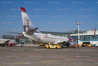 Port Lotniczy Gdansk im. Lecha Walesy. Nz. Boeing 737...