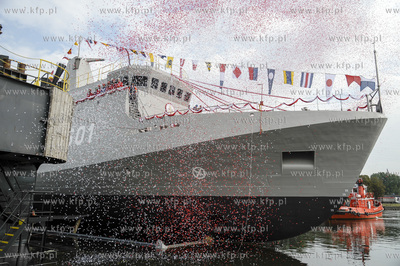 Gdansk  Stocznia Remontowa Shipbuilding Chrzest i wodowanie...