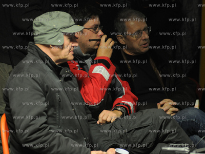 Andrzej Kotkowski na planie zdjeciowym filmu "Uklad...