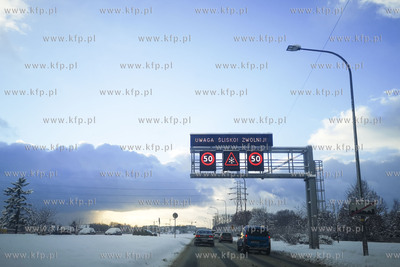 Zima w Gdańsku. Aleja Armii Krajowej.11.02.2021...