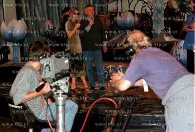 Proba festiwalu Sopot 98, na zdjeciu prowadzacy pierwsza...