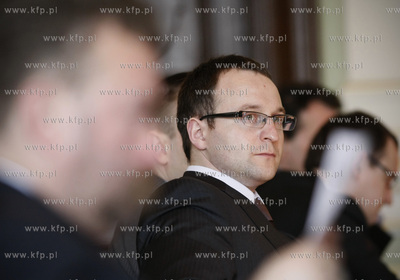 Gdansk. Sesja Rady Miasta. Radny PO Marcin Skwierawski.
11.02.2010
fot....