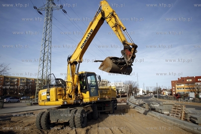 Gdańsk. Prace przy budowie Trasy Słowackiego na odcinku...