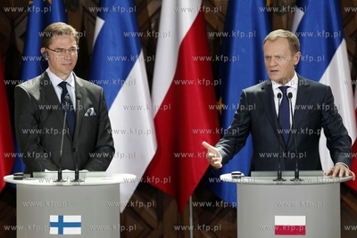 Gdansk. Wizyta premiera Finlandii Jyrki Katainenena....