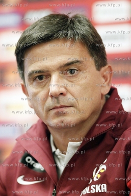 Gdansk. PGE Arena. Konferencja prasowa reprezentacji...