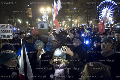 Targ Drzewny w Gdańsku. Demonstracja Komitetu Obrony...