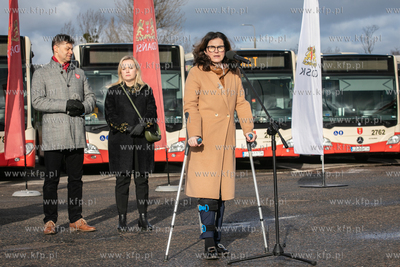 Zajezdnia autobusowa przy ul Hallera w Gdańsku. Konferencja...