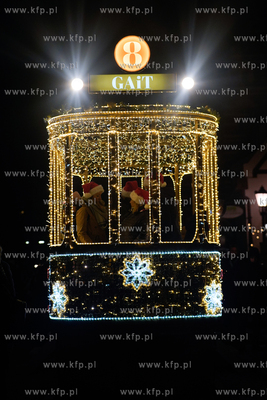 Świetlisty tramwaj Gdańskich Autobusów i Tramwajów,...