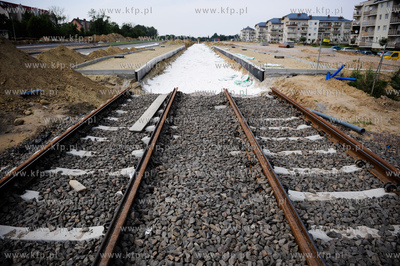 Gdansk. Budowa ulicy Nowej Lodzkiej oraz nowej lini...