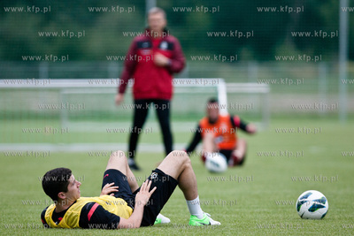 Gdansk. Pierwszy trening Reprezentacji Polski w pilce...