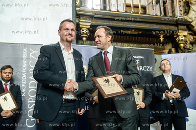 Gdansk. Dwor Artusa. Uroczystosc wreczenia Nagrody...