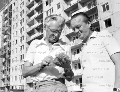 Budowa osiedla Gdansk - Zaspa, budynki przy ul.Pilotow...