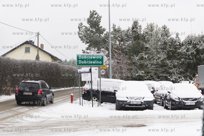 Kaszuby - Dobrzewino, zima w okolicach ulicy Spacerowej.15.12.2018...