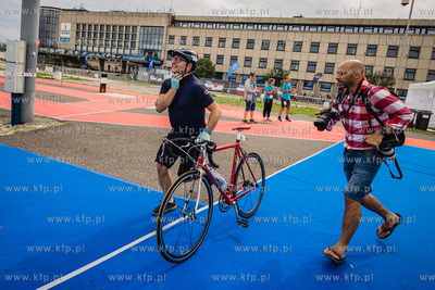 Enea IRONMAN Gdynia 2023. Na zdjęciu wiceprezydent...
