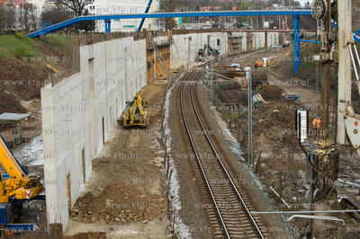 Budowa przystanku SKM Gdansk Srodmiescie. 5.11.2013...