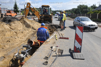 Lezno woj. Pomorskie. Remont drogi krajowej nr 7 pomiedzy...