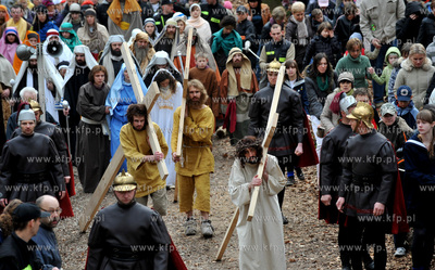 Wejherowo. Droga Krzyzowa. Inscenizacja Meki Panskiej...