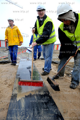 Gdansk. Rebiechowo. Uroczystosc wmurowania kamienia...