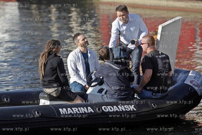 Realizacja programu TVN 24 Wstajesz i Wiesz w Gdansku....