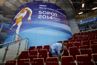 Sopot. Przygotowania hali Ergo Arena do organizacji...