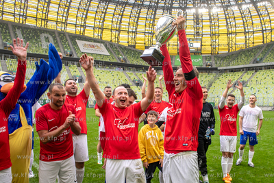 Stadion Gdańsk. Mecz towarzyski drużyn piłkarskich...