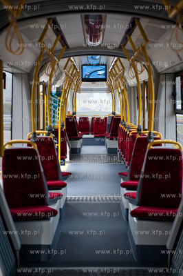 Gdansk. Przystanek tramwajowy przy ul. Dlugie Ogrody....