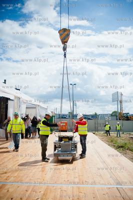 Gdansk. Rebiechowo. Uroczystosc wmurowania kamienia...