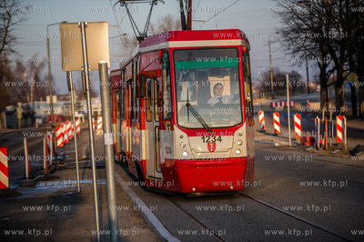 Gdansk. Zmodernizowana linia tramwajowa na Stogi. 
27.12.2014
fot....