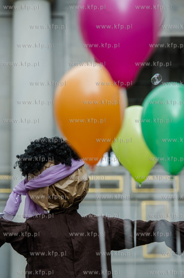 Gdansk. Wspolny przemarsz pod haslem Radoscia powitaj...