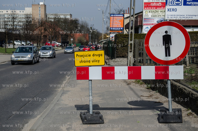 Gdansk. Wrzeszcz. Pierwszy dzien rementu ulicy Sobieskiego.
05.04.2016
fot....