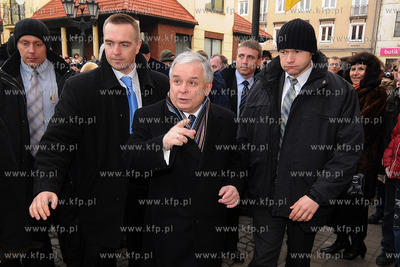Wizyta prezydenta Lecha Kaczynskiego w Wejherowie....
