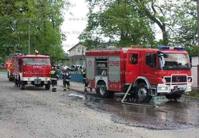 Pozar zabytkowego mlyna w Starogardzie Gdanskim. 26.05.2013...
