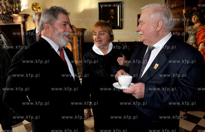 Gdansk, Dwor Artusa. Byly Prezydent Brazylii, Luiz...