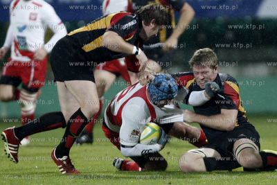 Gdansk. Stadion przy ul. Traugutta. Mecz rugby dywizji...