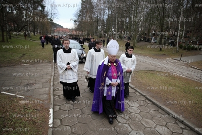 Cmentarz Srebrzysko w Gdansku. Pogrzeb Brunona Synaka....
