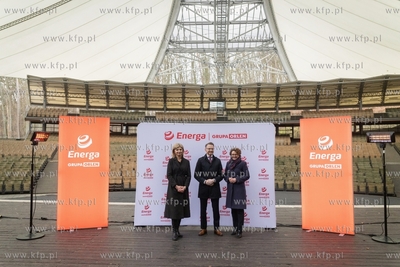 Sopot. Opera Leśna. Konferencja prasowa podczas której...