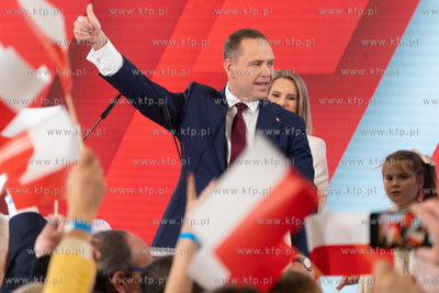 Gdańsk. Historyczna sala BHP. Wieczór wyborczy Karola...