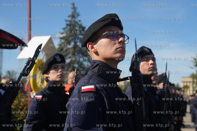Gdynia. Skwer Kościuszki. 127 podchorążych I roku...