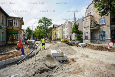 Sopot, Remont ulicy 3 maja w Sopocie. 29.06.2022 /...