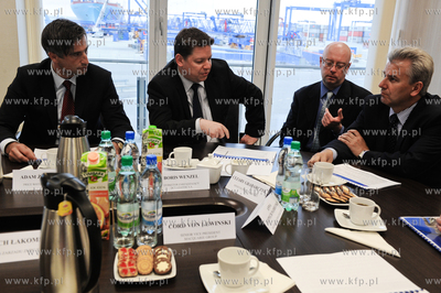 Gdansk. Terminal kontenerowy DCT. Wizyta przedstawicieli...